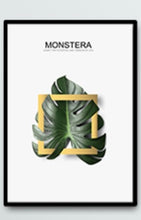 Load image into Gallery viewer, Monstera Green Plants Golden Geometry Room Art Decorative Canvas Painting Wall Sticker Poster Home Pictures House Decor Gift