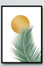 Load image into Gallery viewer, Monstera Green Plants Golden Geometry Room Art Decorative Canvas Painting Wall Sticker Poster Home Pictures House Decor Gift
