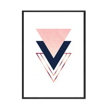 Load image into Gallery viewer, Pink House Wall Art Geomety Canvas Prints Wall Poster Canvas Paintings Decorative Nordic Quote Home Decoracion