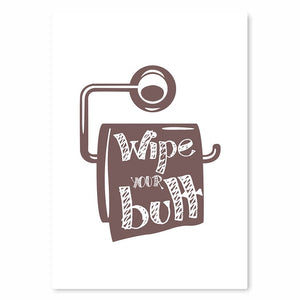 Modern Bathroom Letters Posters Prints Canvas Painting Wash Your Hands Quotes Wall Art Decoration For The House Funny Pictures