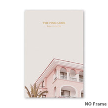Load image into Gallery viewer, Nordic Pink House Landscape Plant A5 A4 A3 Canvas Painting Poster And Print Living Room Bedroom Wall Art Picture Home Decoration

