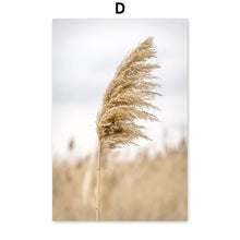 Load image into Gallery viewer, Reeds House Wheat Withered Tree Grass Wall Art Canvas Painting Nordic Poster And Prints Wall Pictures For Living Room Home Decor
