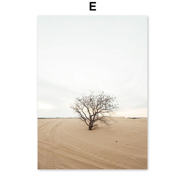 Reeds House Wheat Withered Tree Grass Wall Art Canvas Painting Nordic Poster And Prints Wall Pictures For Living Room Home Decor