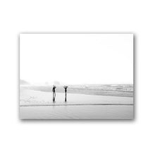 Load image into Gallery viewer, Surf Wall Art Canvas Posters Prints Modern Photography Palm Tree Painting Black and White Picture Beach House Wall Art Decor
