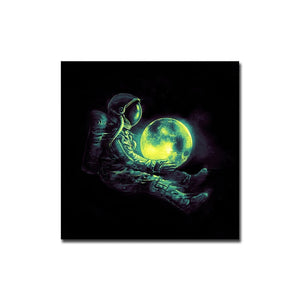 Wall Decor Prints Nordic Style Astronaut Space Dreaming Star Spacecraft Oil Painting Canvas Posters Prints Home Decor No Frame