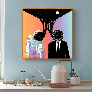 Wall Decor Prints Nordic Style Astronaut Space Dreaming Star Spacecraft Oil Painting Canvas Posters Prints Home Decor No Frame